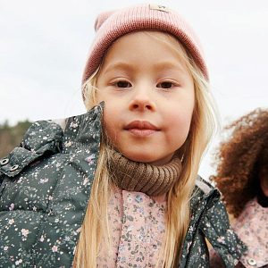 Жилет дутый Wheat "Lakas Rose Powder Flowers", розовая акварель